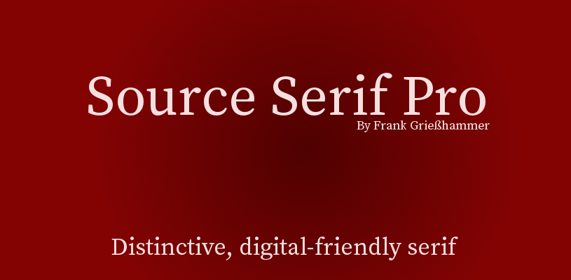 Font of the month: Source Serif Pro cover image