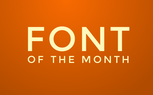 Font of the month cover image