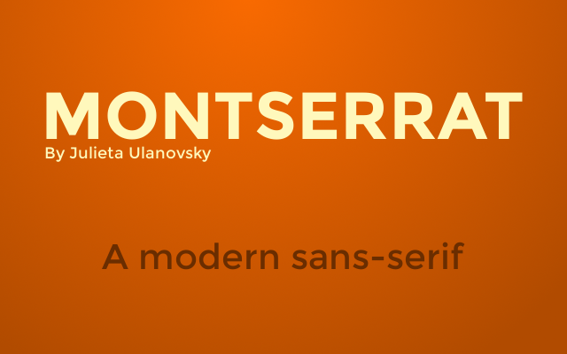 Font of the month: Montserrat cover image