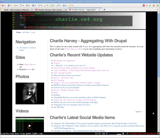 charlies drupal aggregator screenshot