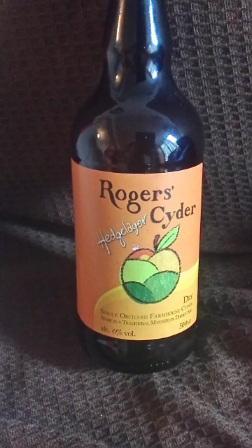 Picture of a bottle of rogers hedgelayer cyderder