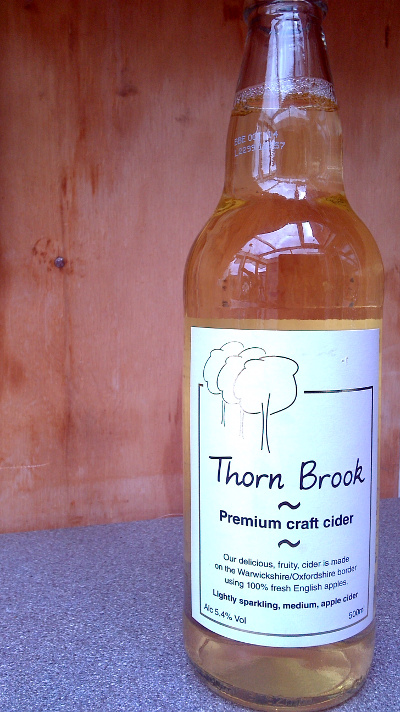Picture of a bottle of thorn brook medium craft cider